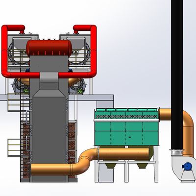 PLC 제어 이중 탄화화 오븐 고온 400-600C